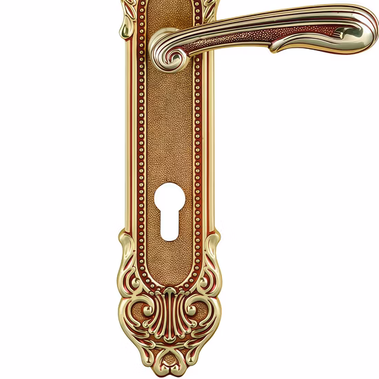 B-PM9080L-OG Luxury Brass Door Lock Door Handle